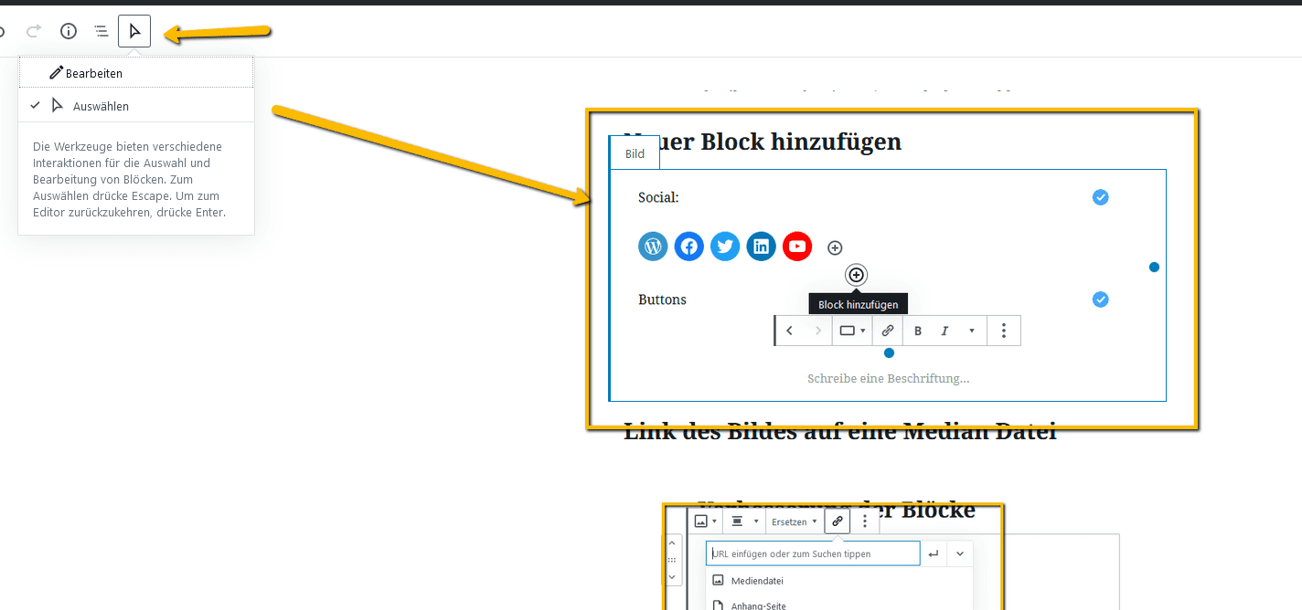 , WordPress 5.4 Testblöcke