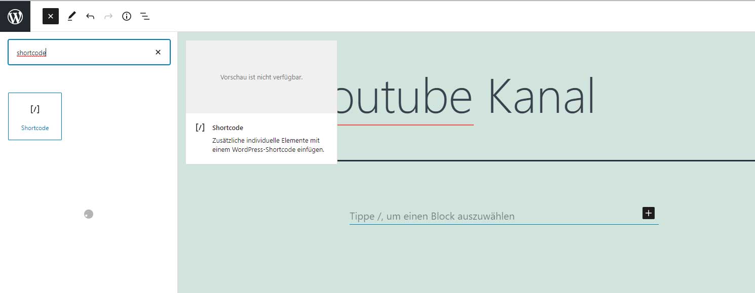 Shortcode Widget